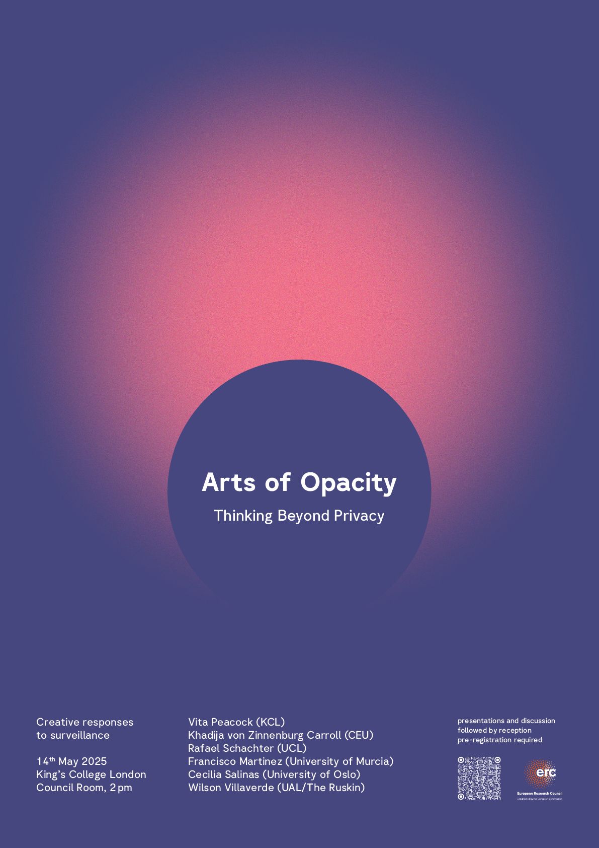 Arts of Opacity: A Public Panel