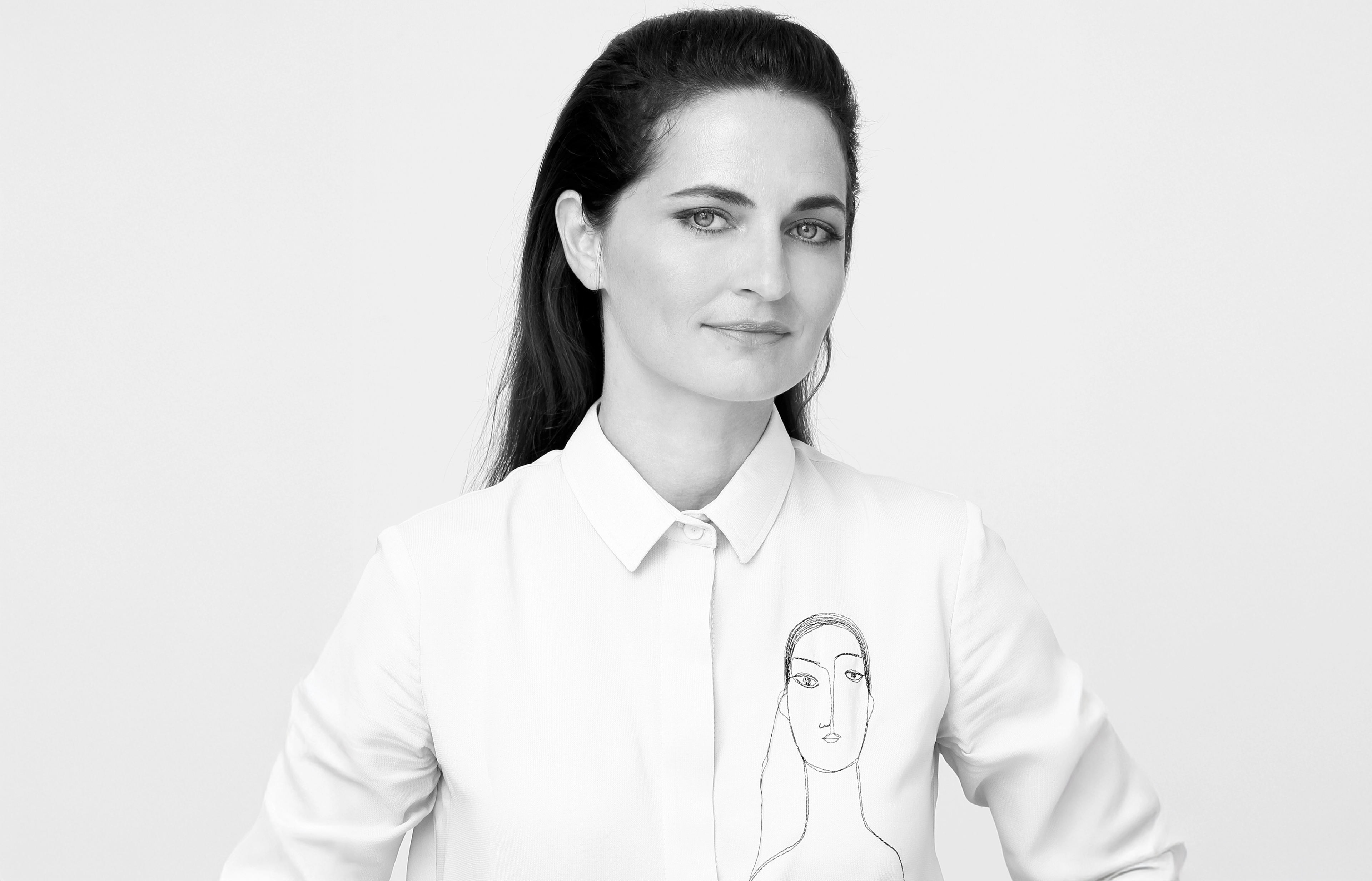 black and white photo of a woman actress