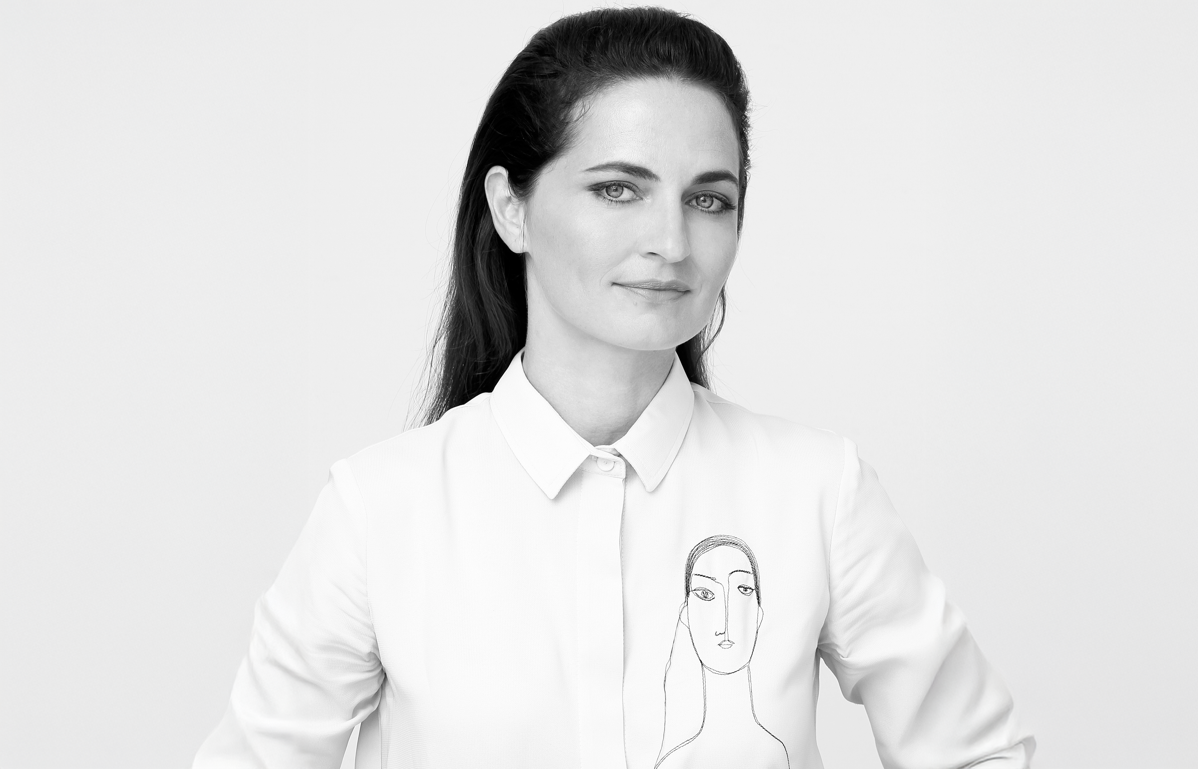 black and white photo of a woman actress