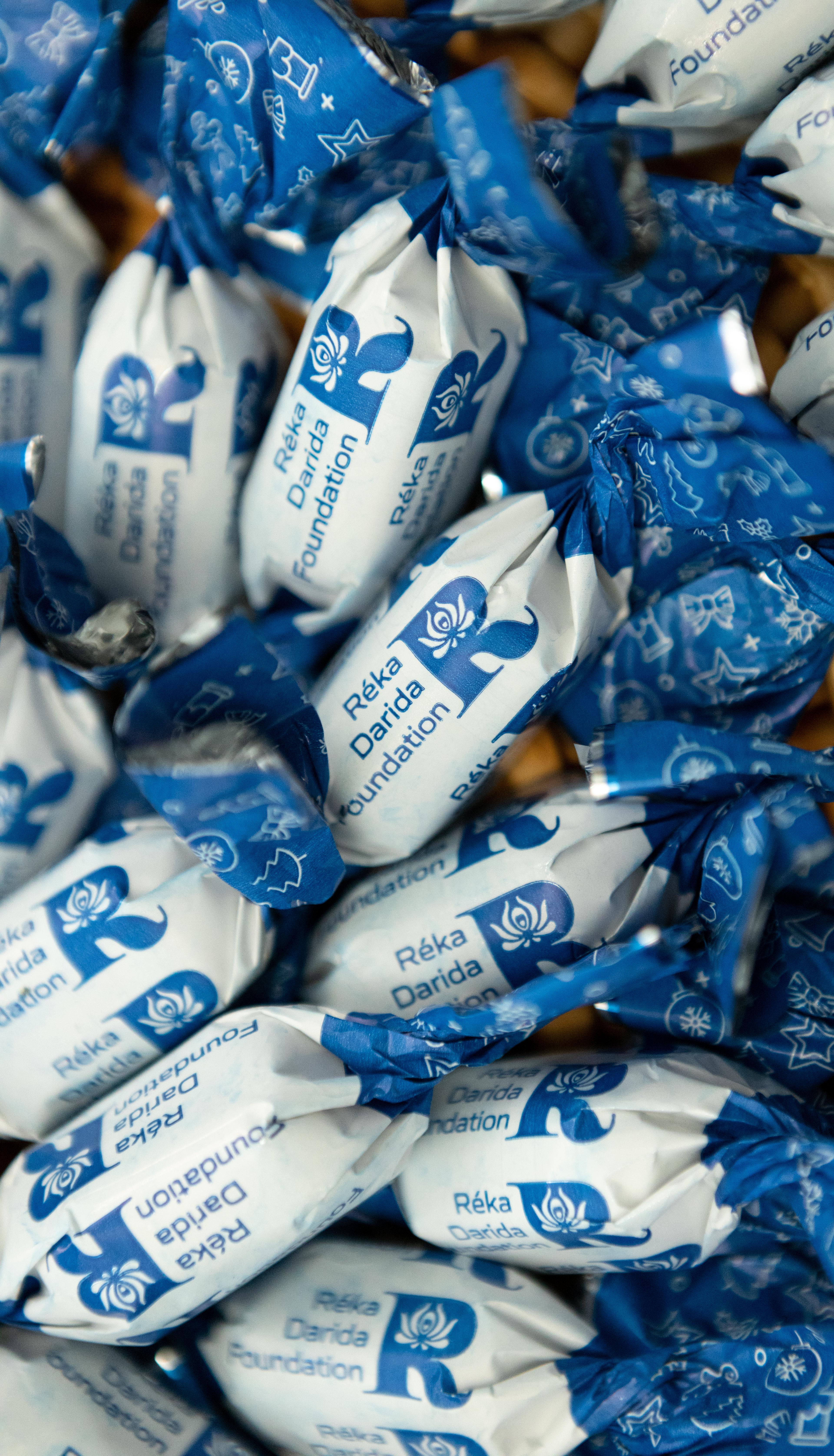 reka darida foundation logo on chocolates