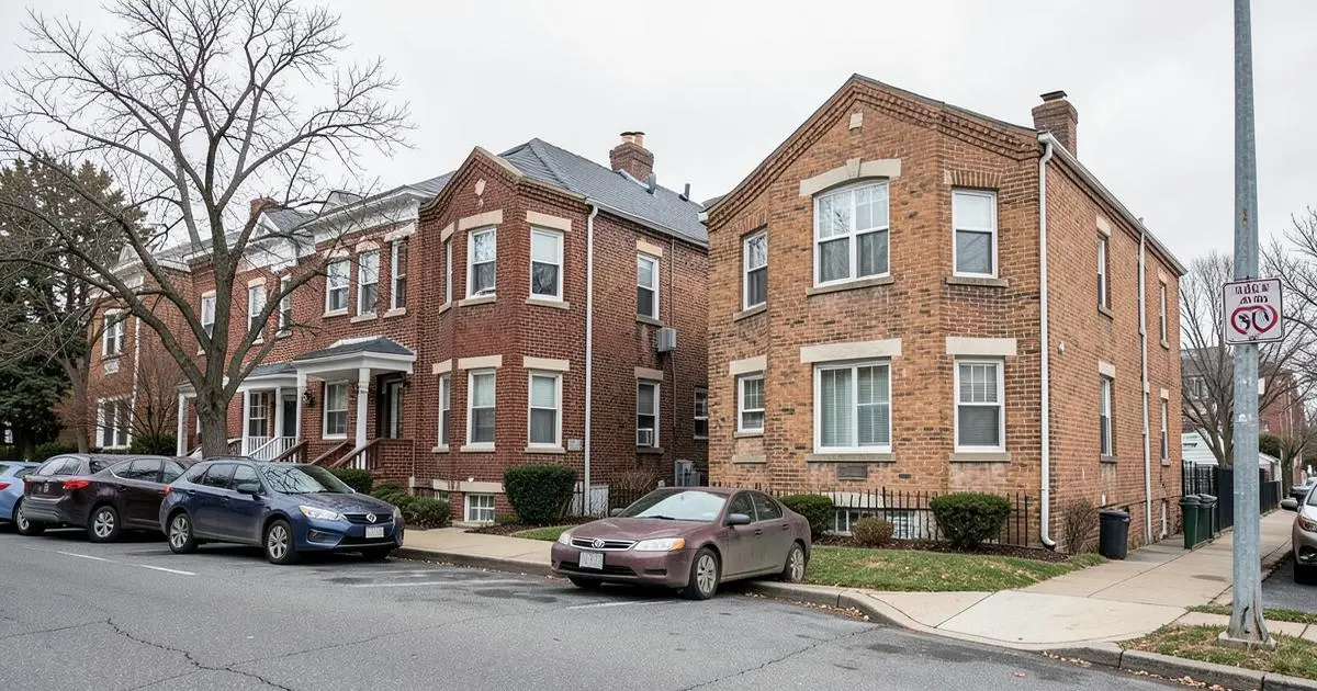 Two-family homes on a residential street near Sutphin Boulevard in Jamaica, Queens, NY