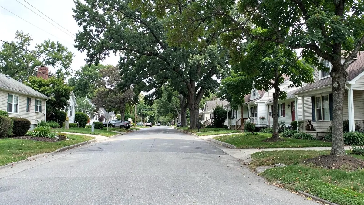 Residential homes near the redeveloped downtown in Wyandanch, NY, Town of Babylon, Suffolk County
