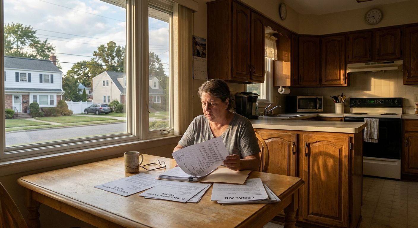 Long Island home with foreclosure notice — Nassau County foreclosure defense attorney Thomas A. Sirianni