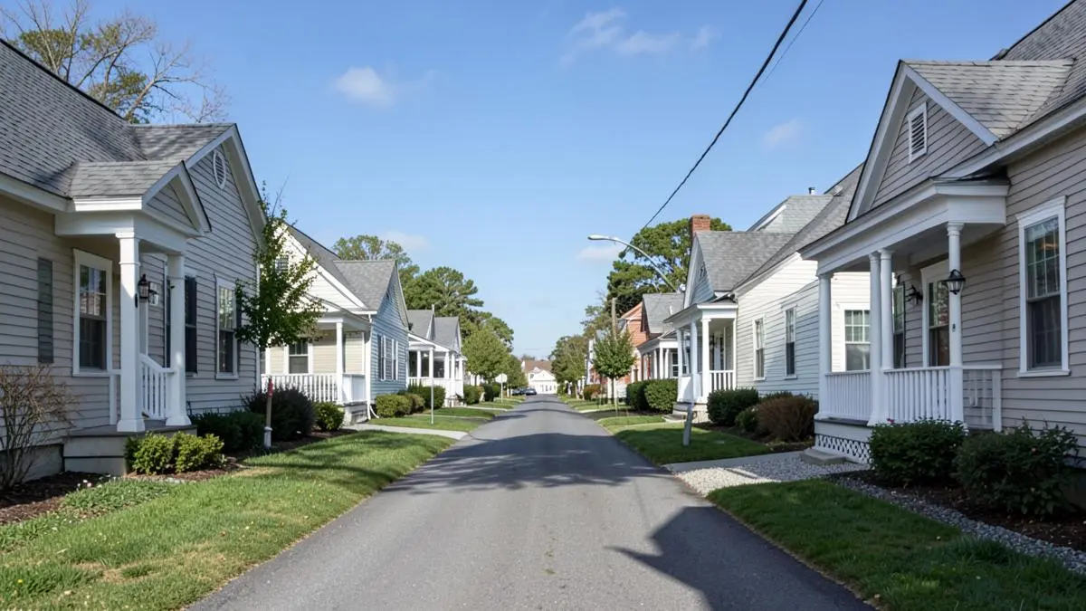 Farmhouses and capes along a country road near the Mattituck creeks on the North Fork in Mattituck, NY, Town of Southold, Suffolk County