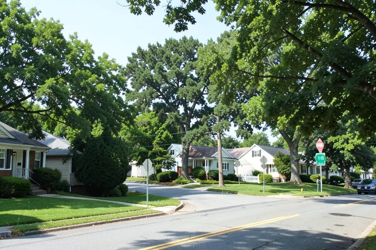 Suburban homes near the Route 110 corridor in Melville, NY, Town of Huntington, Suffolk County