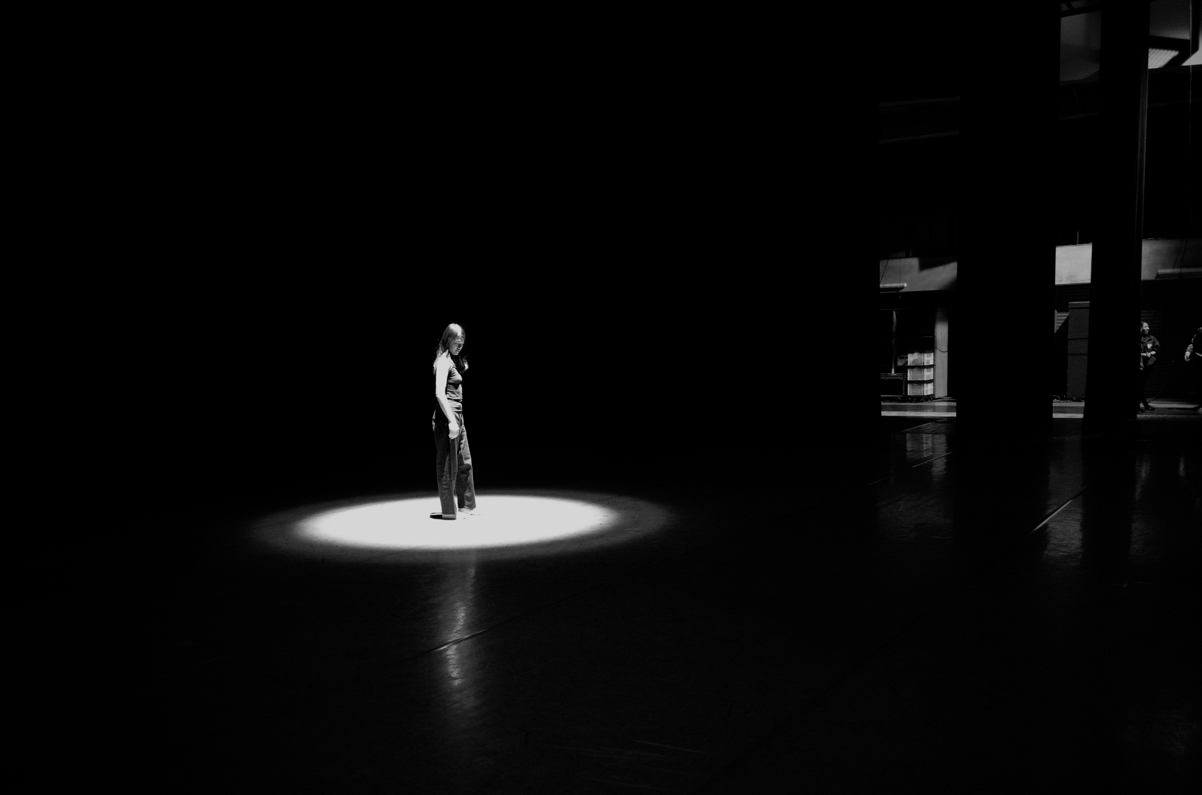 person in the spotlight