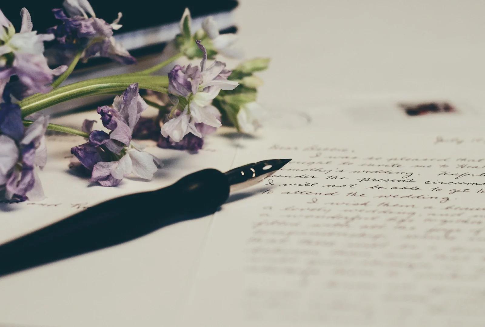 speech with pen on the paper