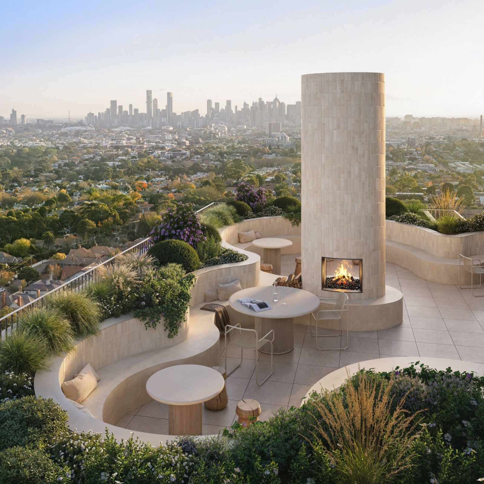 A welcoming rooftop and shared amenities encourage moments that tie people together.