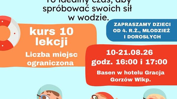 Wakacyjny kurs pływania w Gorzowie — zapisy na sierpień 2026