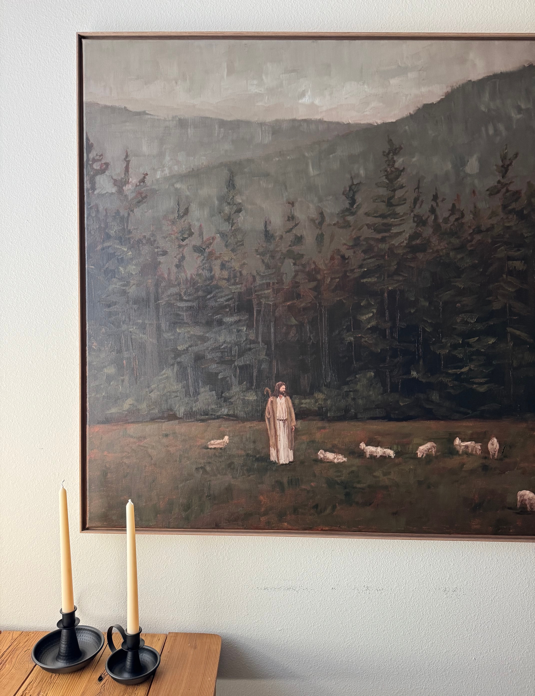Jesus Christ Landscape Large Oil Painting