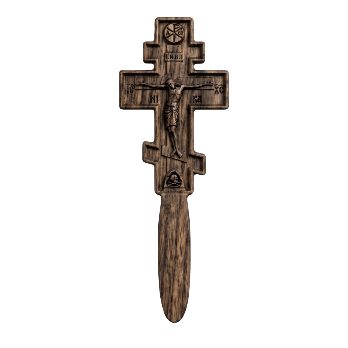 Small Russian Blessing Cross (Double Carved)