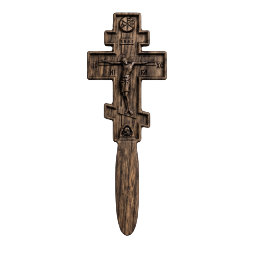 Small Russian Blessing Cross (Double Carved) - 1