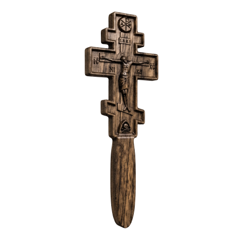Small Russian Blessing Cross (Double Carved) - 3