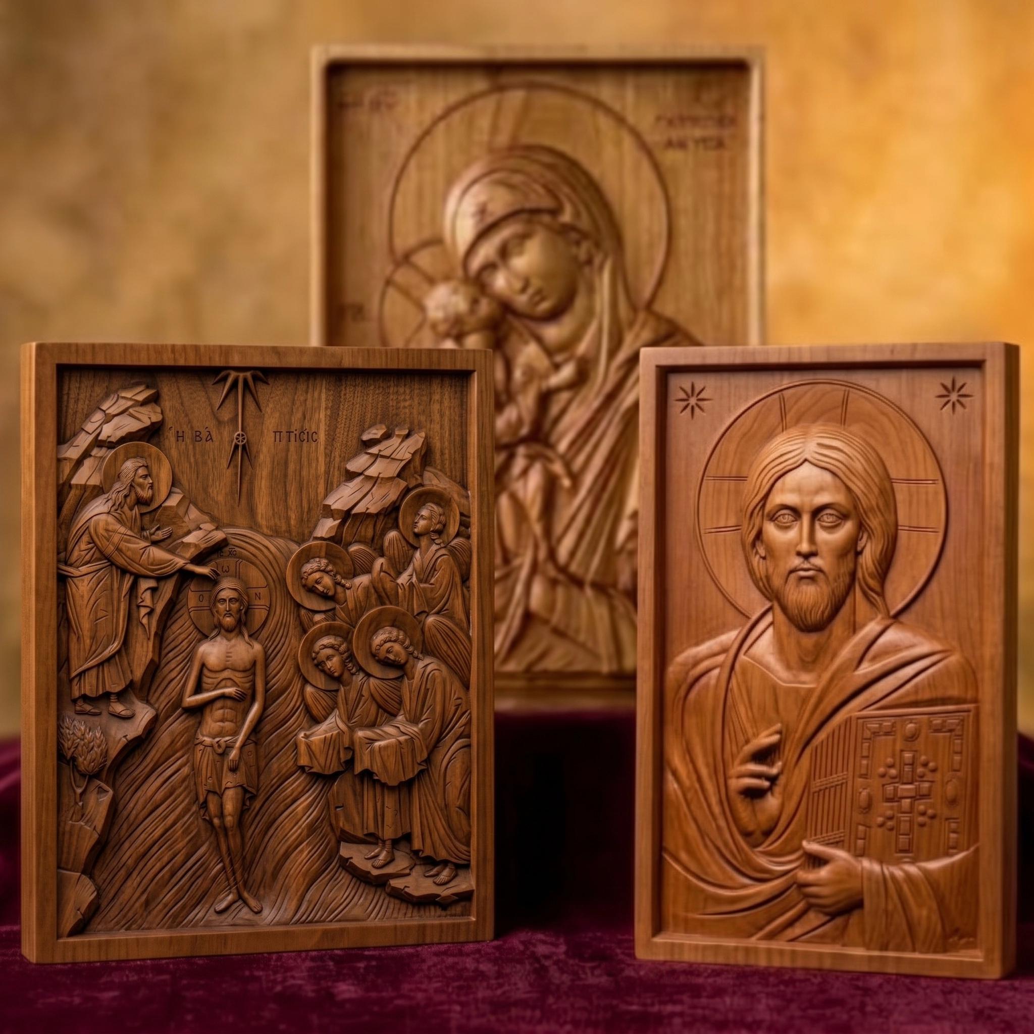 Wood-Carved Icons