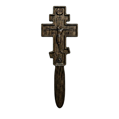 Small Russian Blessing Cross (Double Carved) Main