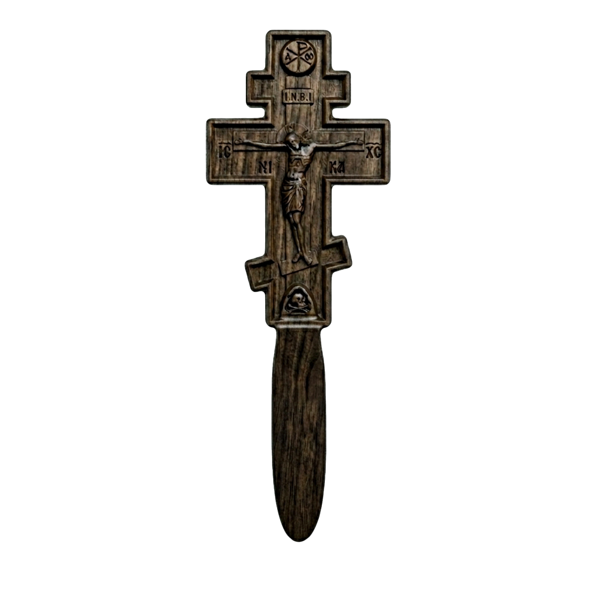 Small Russian Blessing Cross (Double Carved)