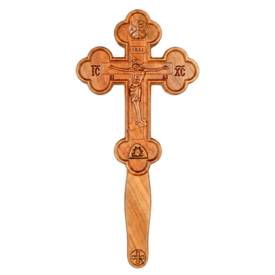 Large Byzantine Blessing Cross (Double Carved) Main