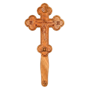 Large Byzantine Blessing Cross (Double Carved)