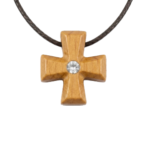 Small Strass Necklace Cross