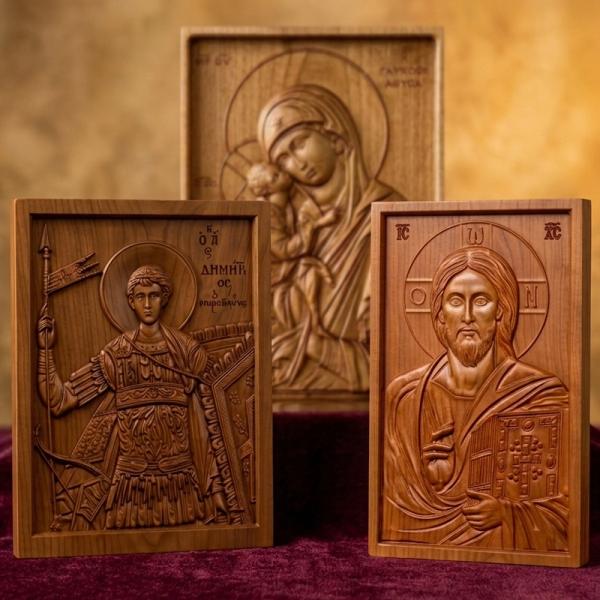 Wood-Carved Icons