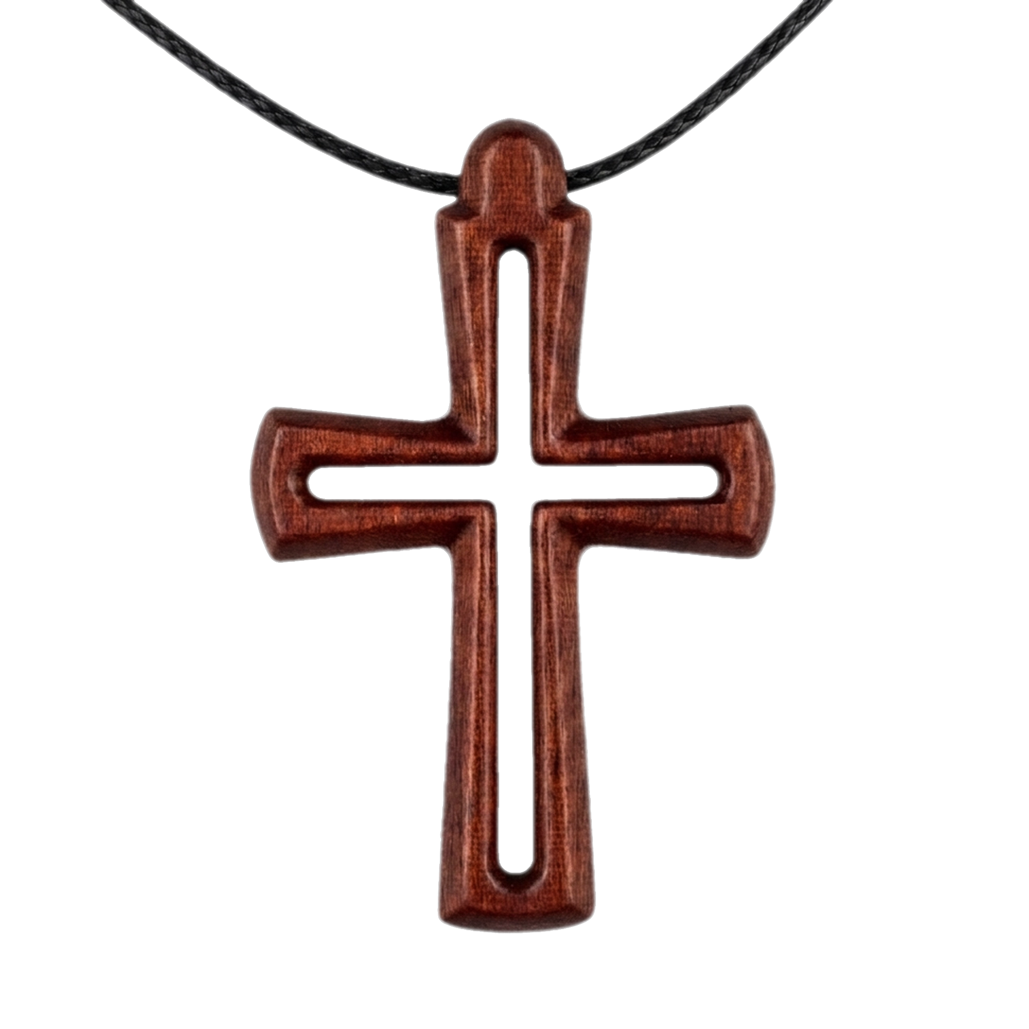 Carved-Through Necklace Cross
