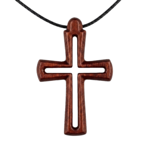 Carved-Through Necklace Cross