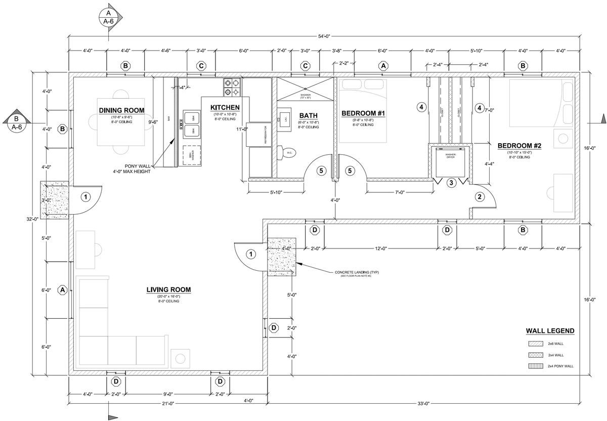 San Diego Pre-approved two bedroom ADU plan