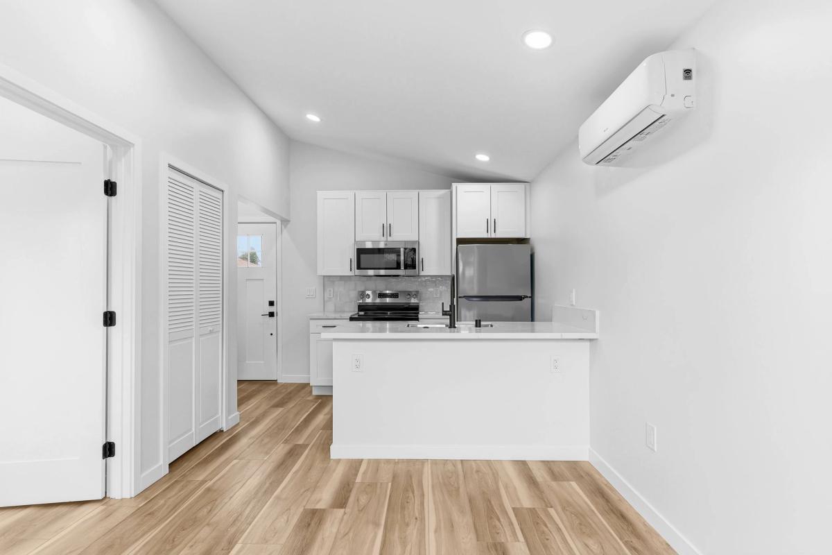 Interior of Thirty-Nine, a 360 square foot garage conversion ADU in San Diego