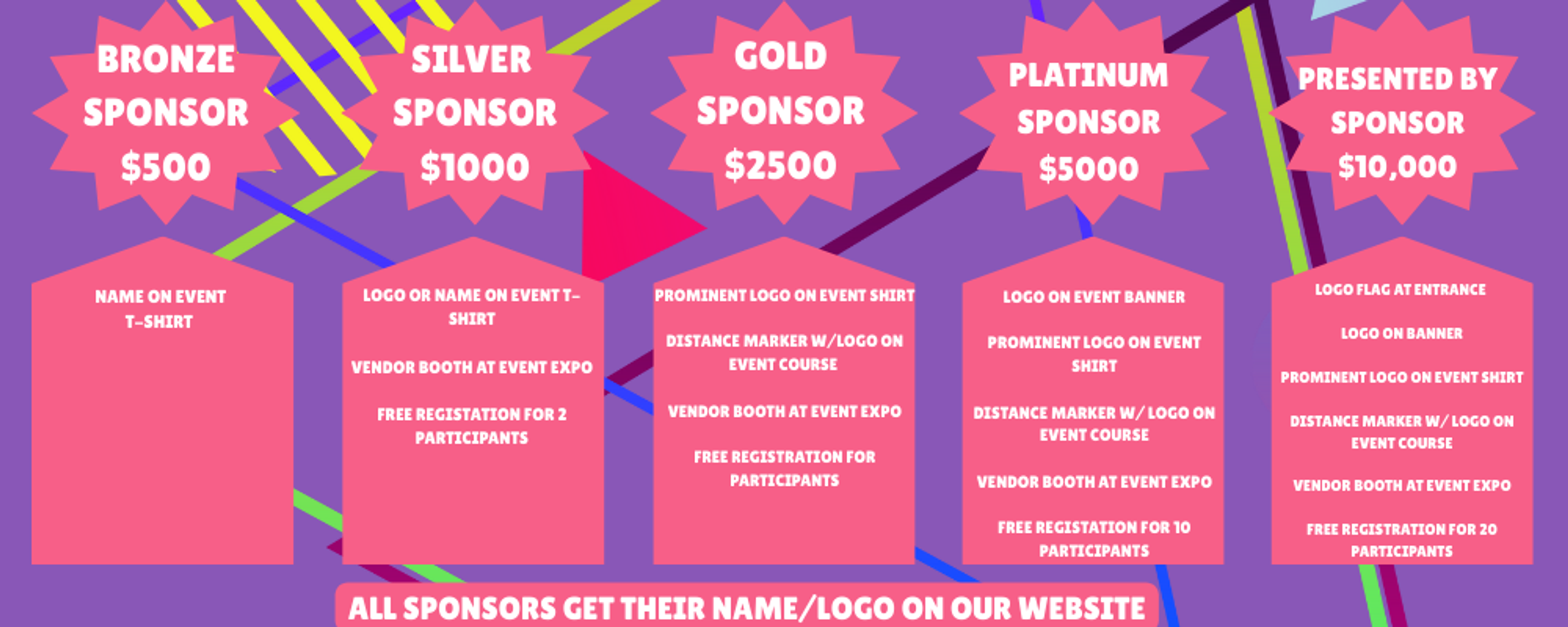 Impact is incredibly grateful for our 5K sponsors.