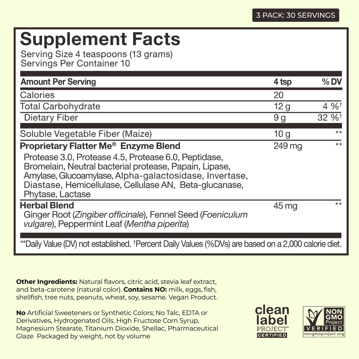 Flatter Me Fiber GLP‑1 Booster (30 servings)