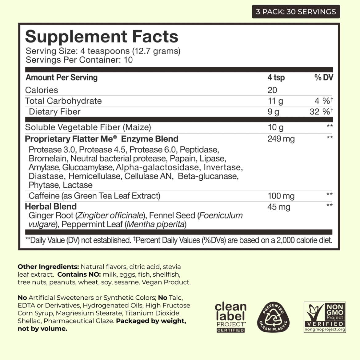 Flatter Me Fiber GLP‑1 Booster (30 servings)