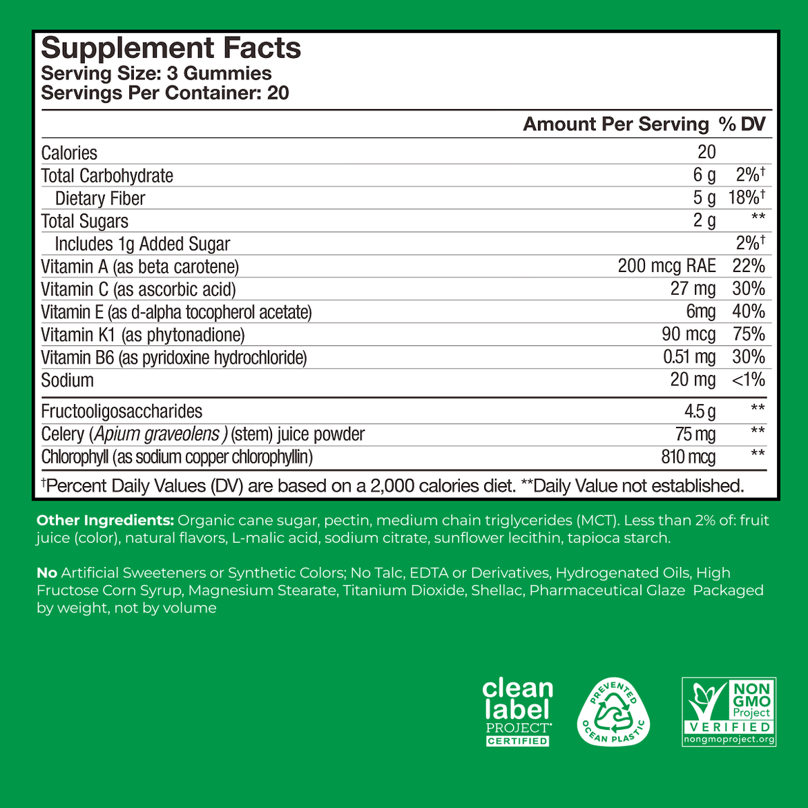 Celery Juice Fiber Gummies