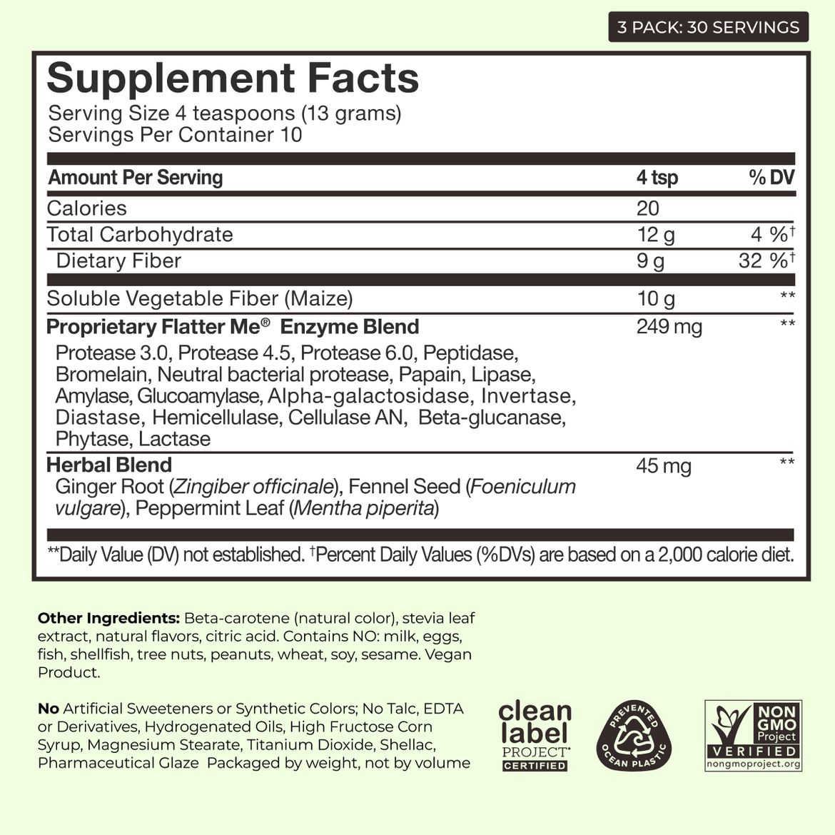 Flatter Me Fiber GLP‑1 Booster (30 servings)