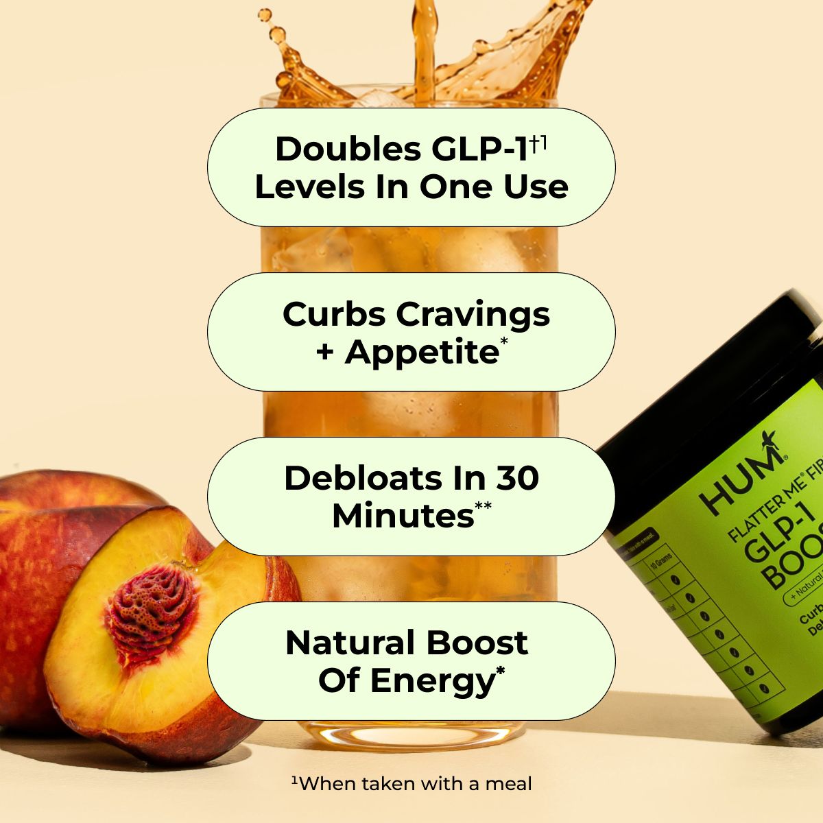 Flatter Me Fiber GLP-1 Booster - Peach Iced Tea