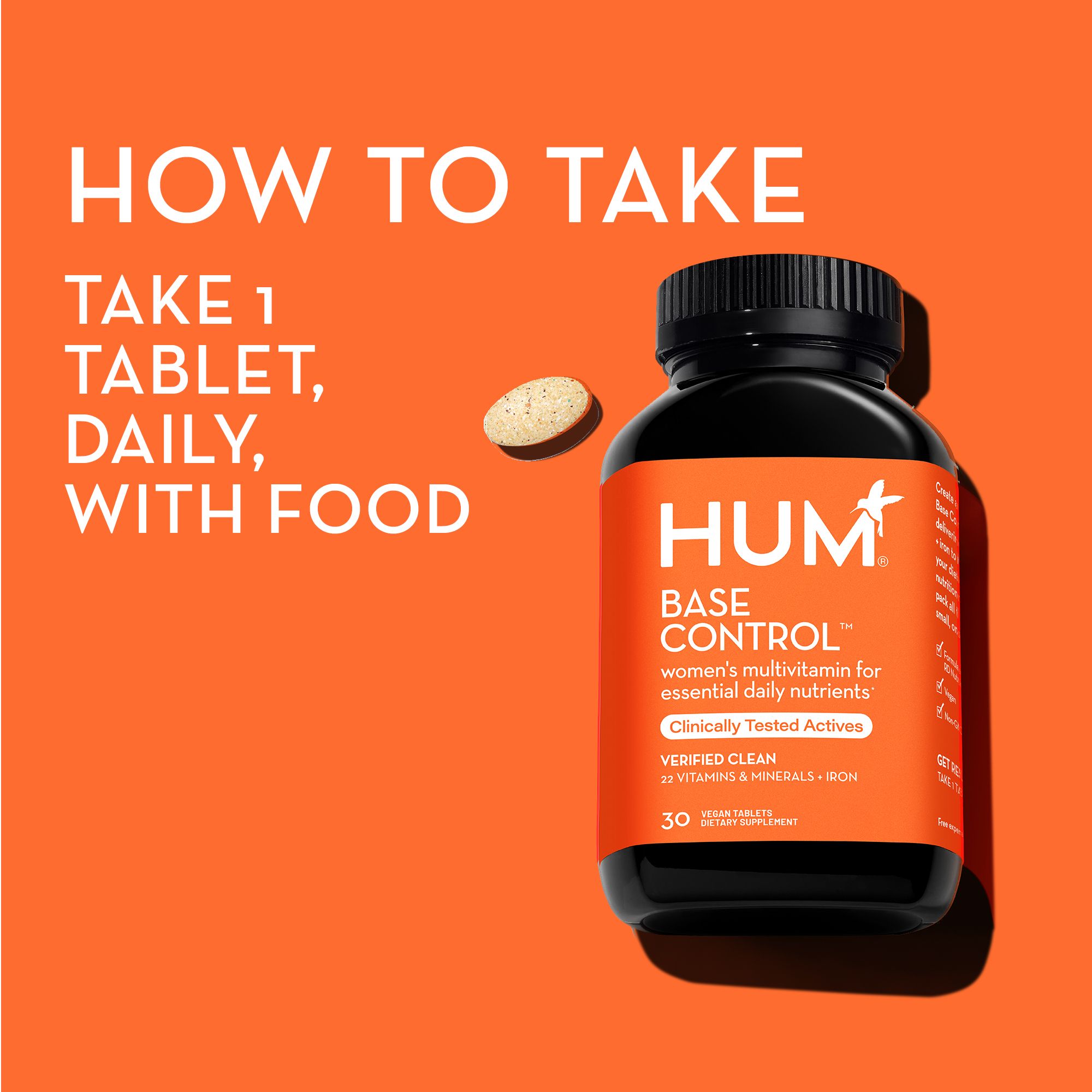 Base Control | Women’s Multivitamin with Iron - HUM Nutrition