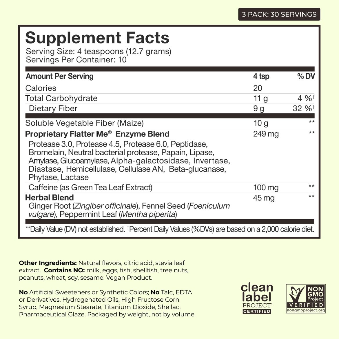 Flatter Me Fiber GLP‑1 Booster (30 servings)
