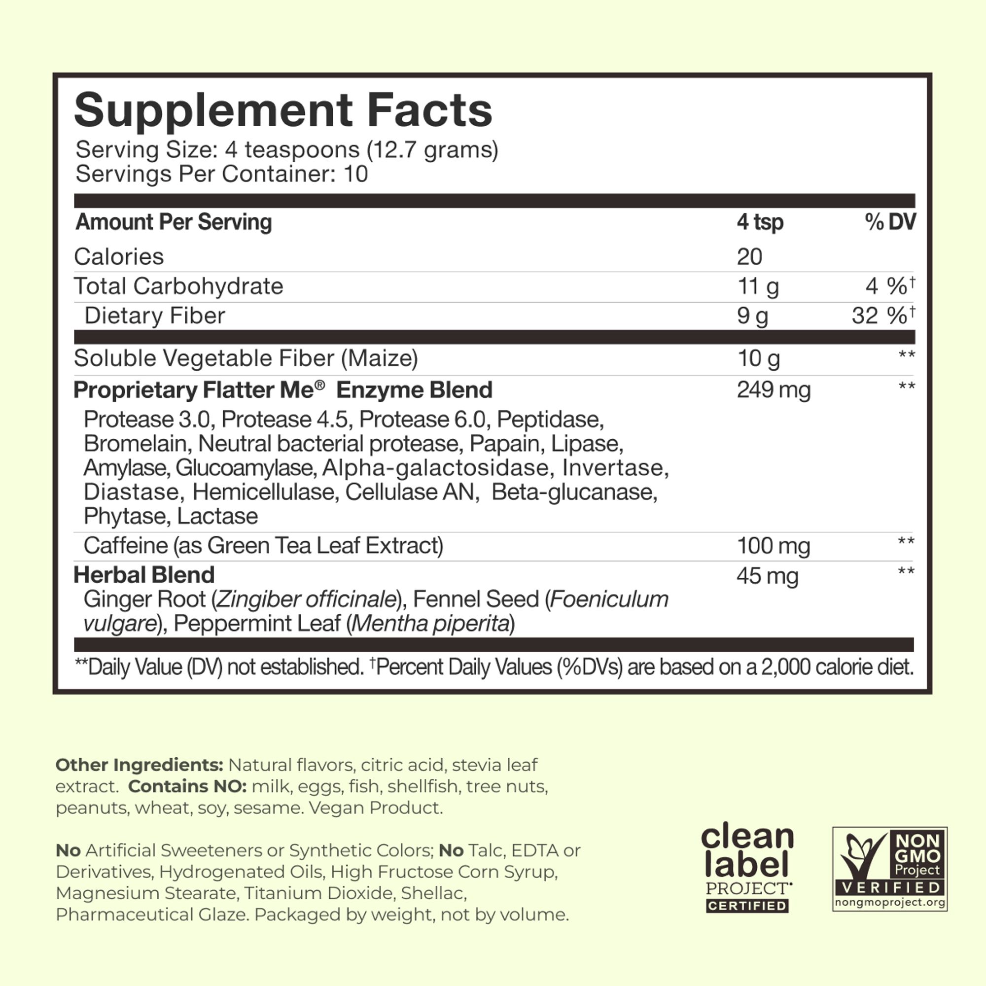 Flatter Me Fiber GLP-1 Booster - Peach Iced Tea