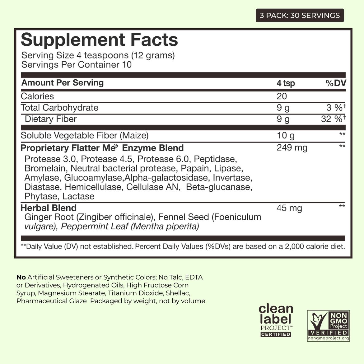 Flatter Me Fiber GLP‑1 Booster (30 servings)