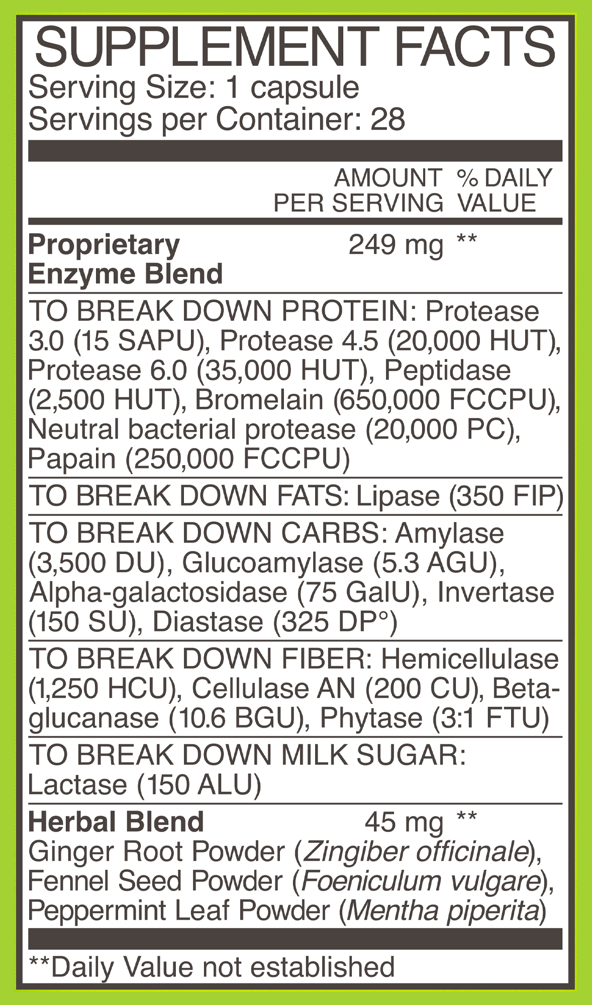 Supplement Facts