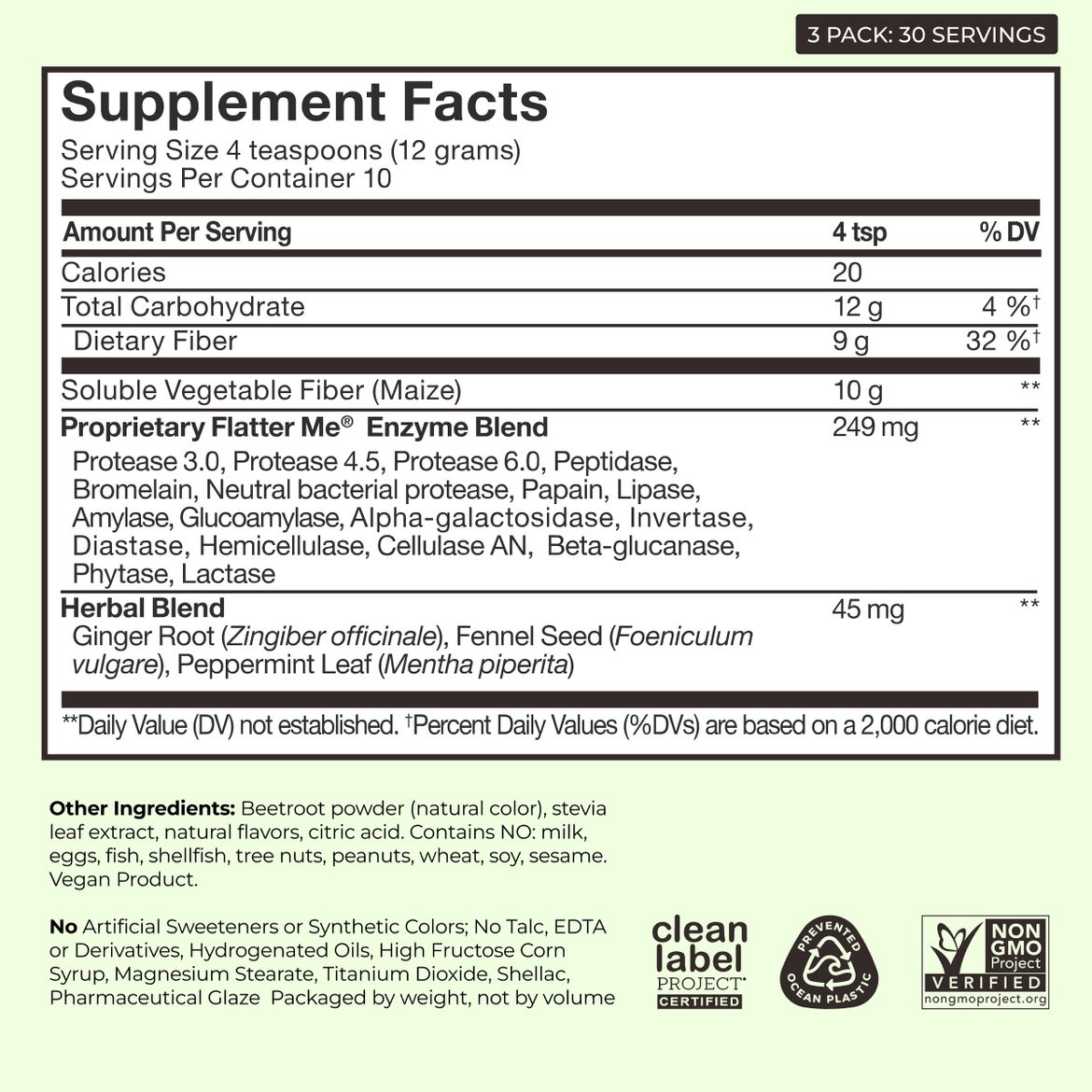 Flatter Me Fiber GLP‑1 Booster (30 servings)