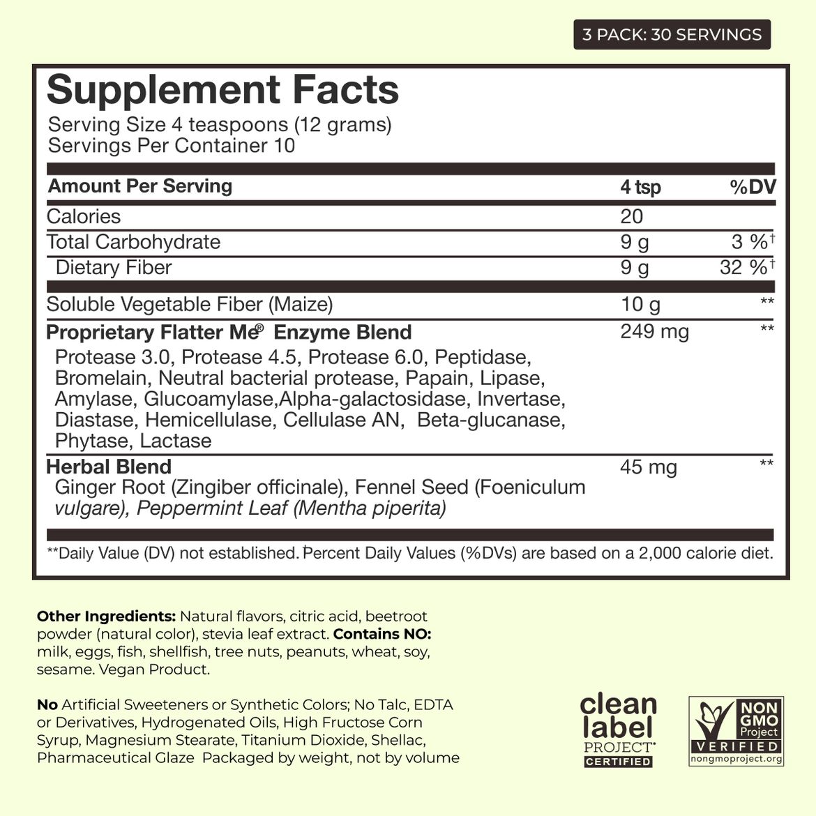 Flatter Me Fiber GLP‑1 Booster (30 servings)