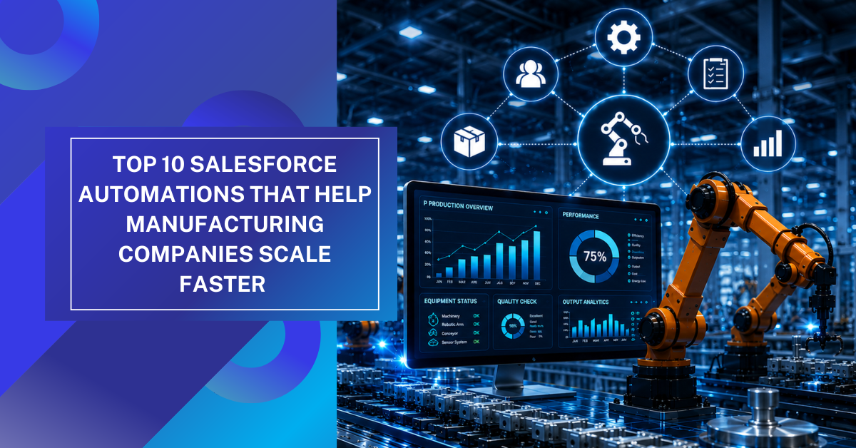 Salesforce automation for manufacturing