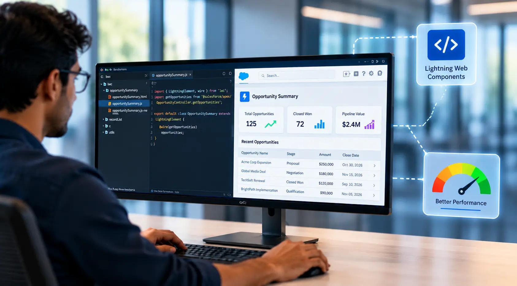 Lightning Web Components in Salesforce.