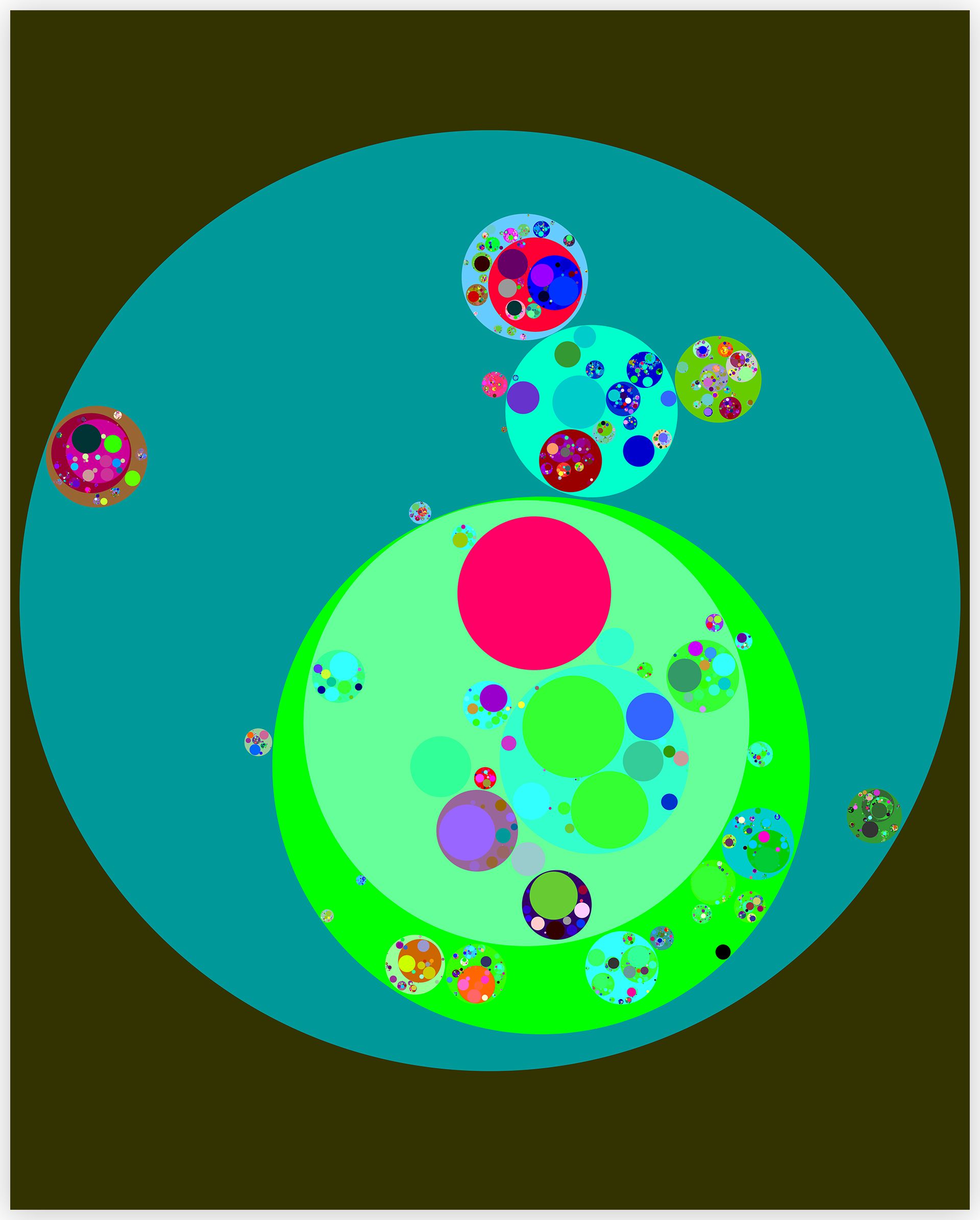 105,760 Circles in Circles: Dark Green Turquoise