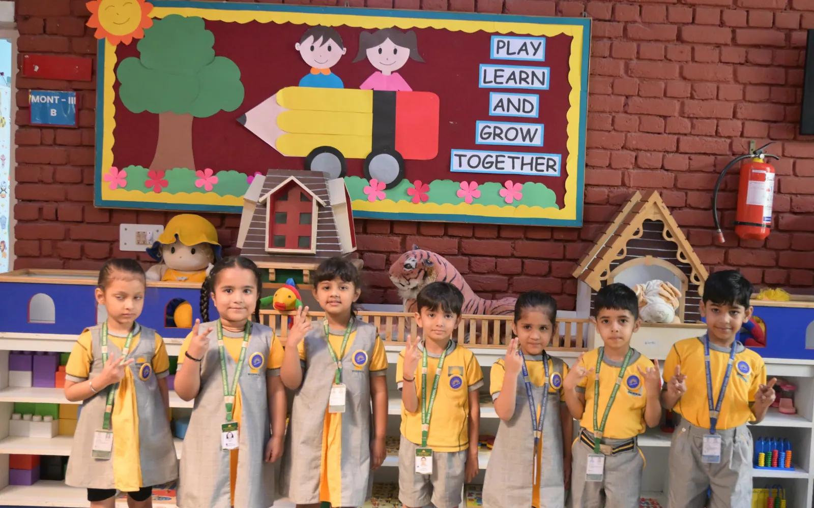 Class group celebrating learning together