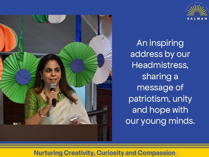 An Inspiring address by our Headmistress
