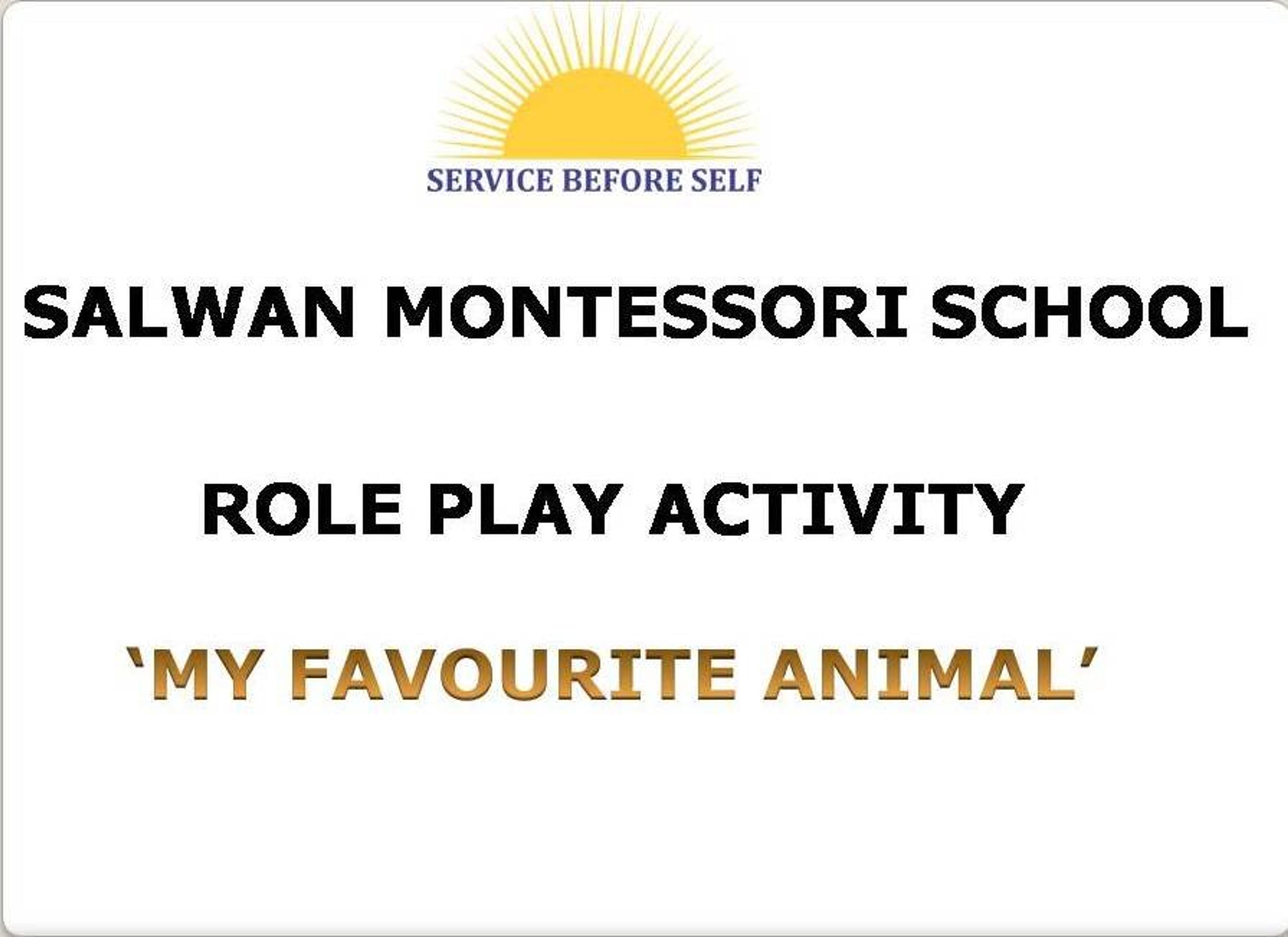 ROLE PLAY ACTIVITY