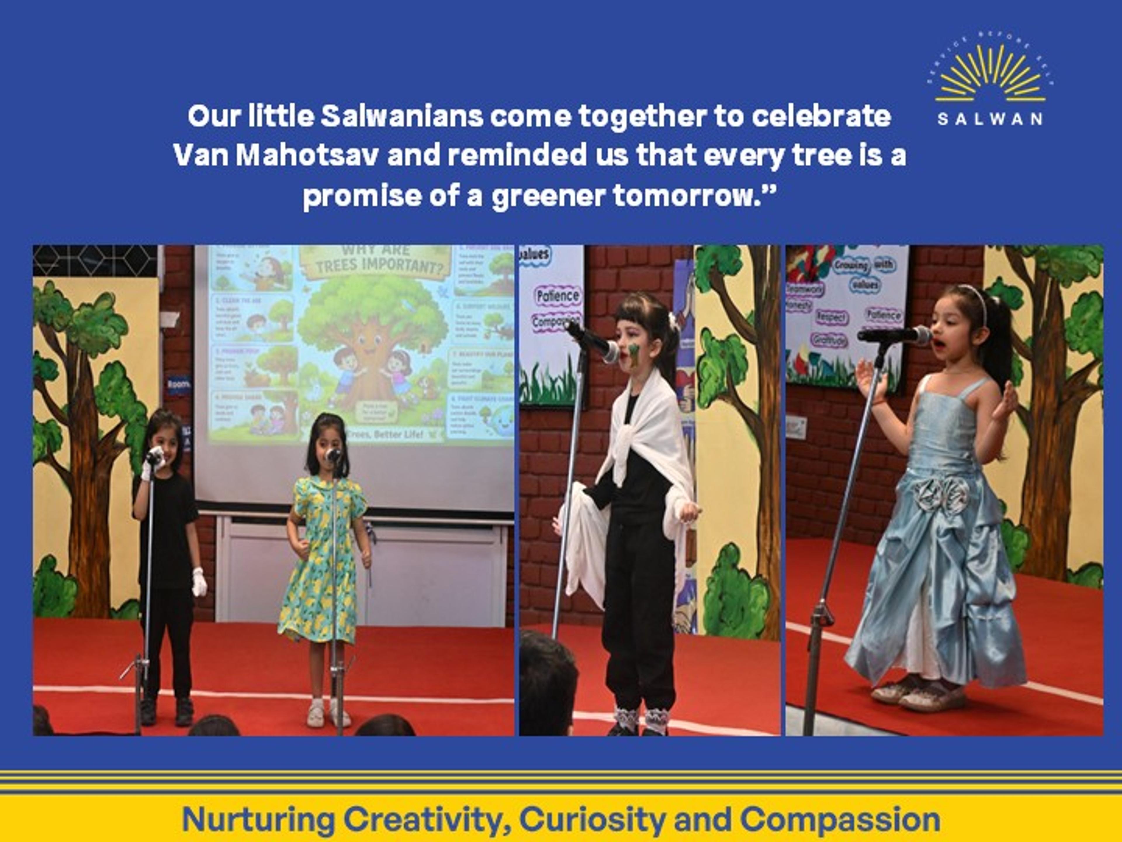 Our little Salwanians come together to celebrate  Van Mahotsav and reminded us that every tree is a promise of a greener tomorrow."