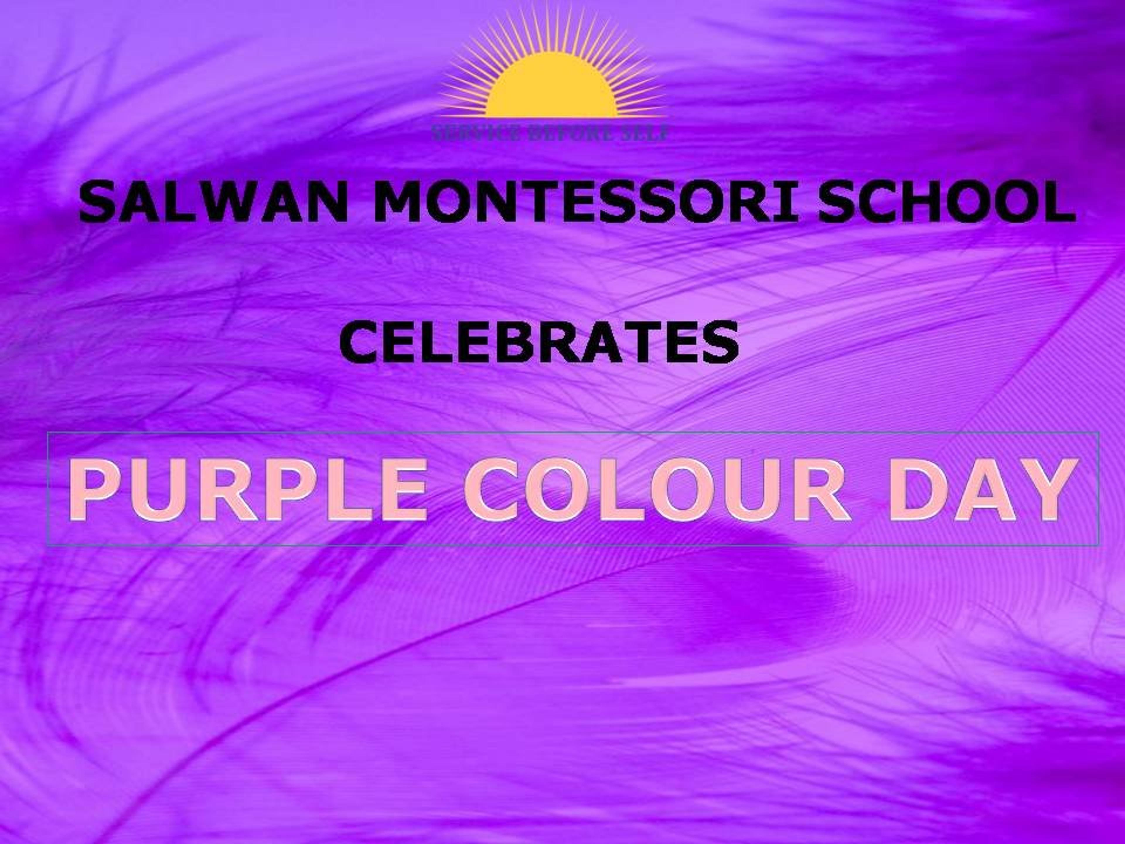 PURPLE COLOUR DAY CELEBRATION