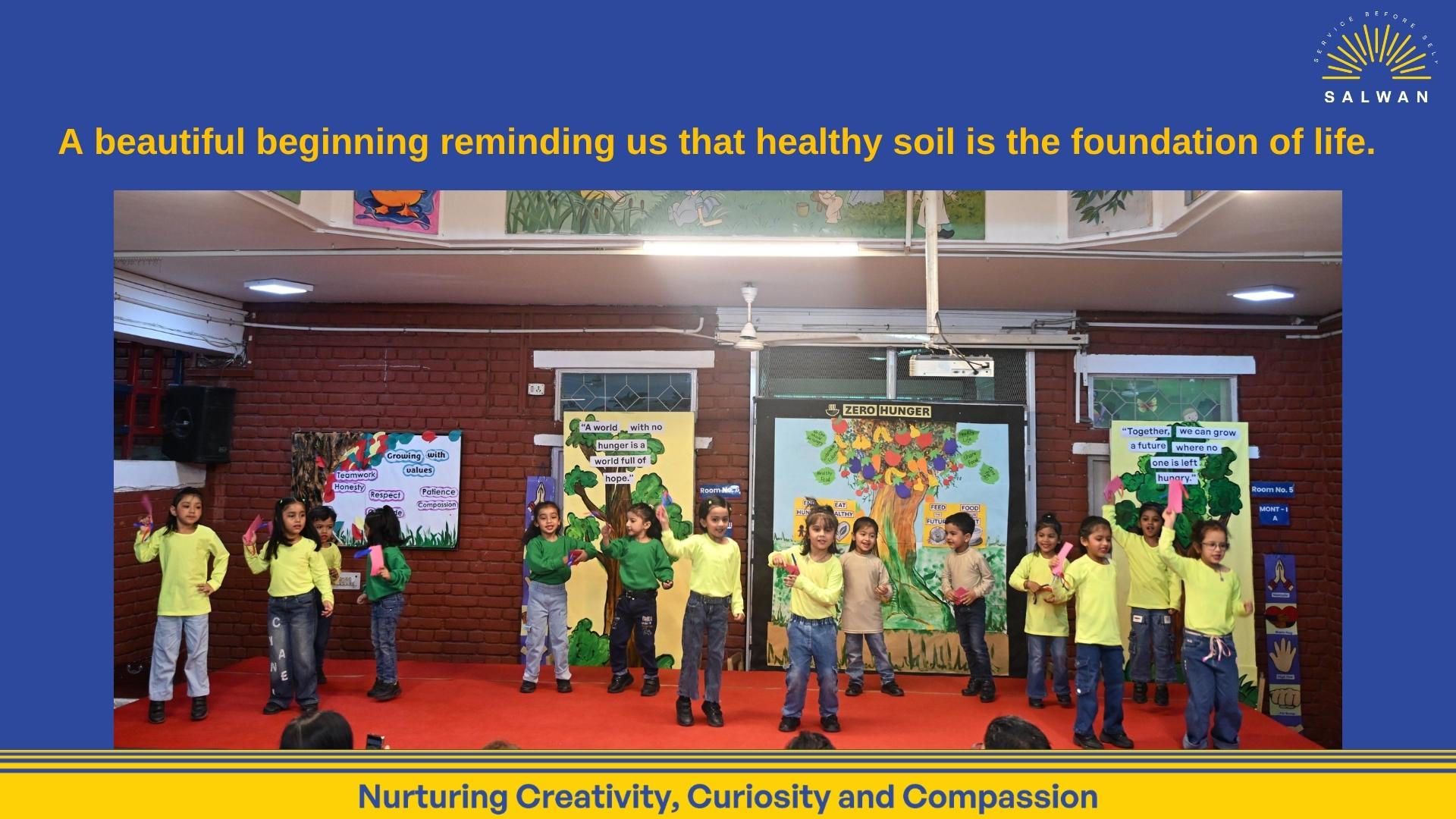 A beautiful beginning reminding us that healthy soil is the foundation of life
